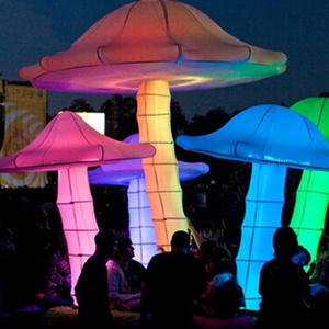 Decoration giant inflatable LED light mushroom for advertising event