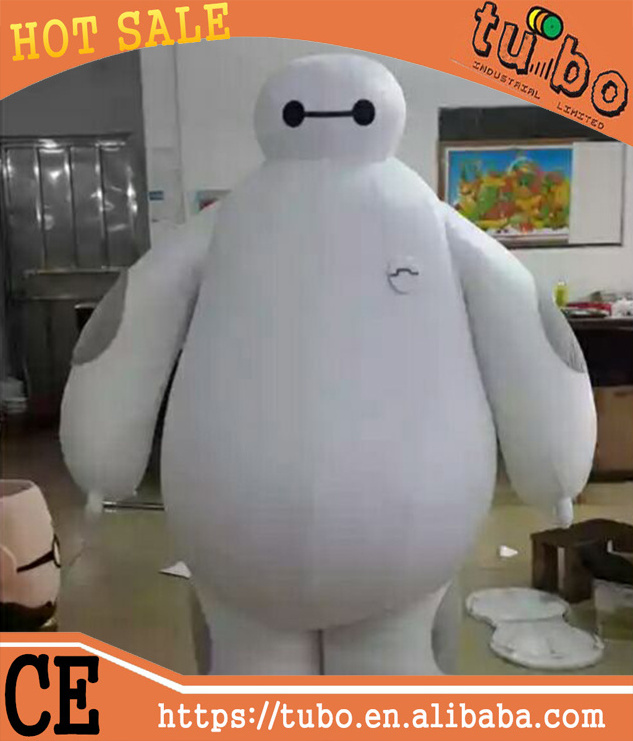 2015 cheap adult move cartoon big hero 6 baymax robot mascot costume for promotion