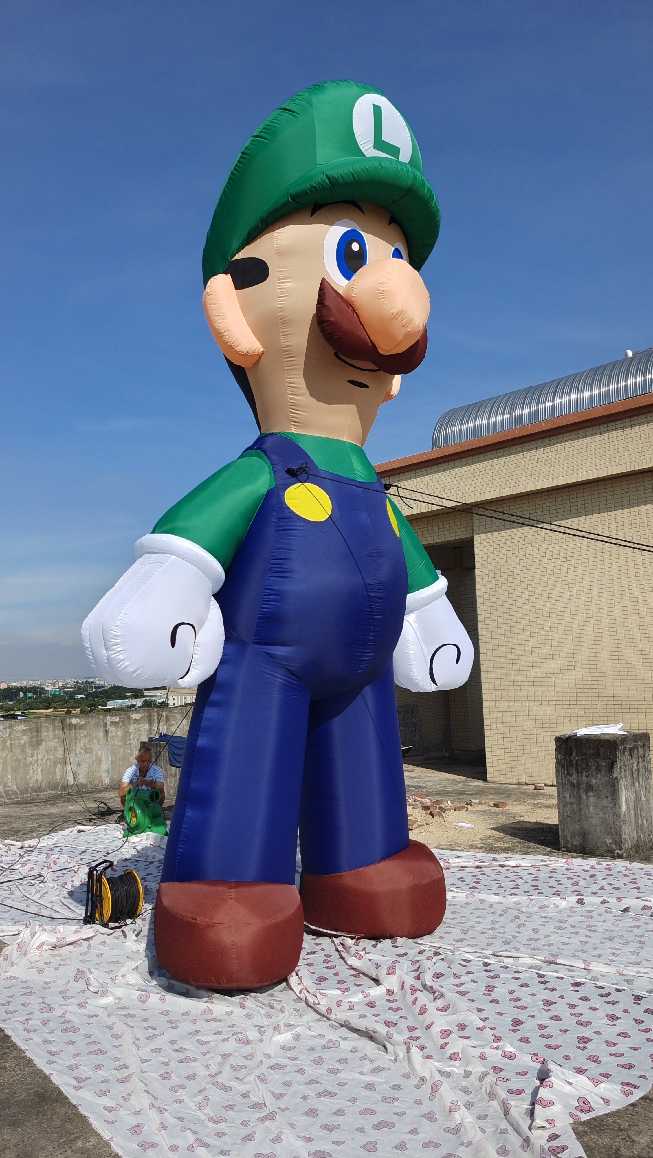 wholesale Custom advertising air blow super mario brick inflatable mascot