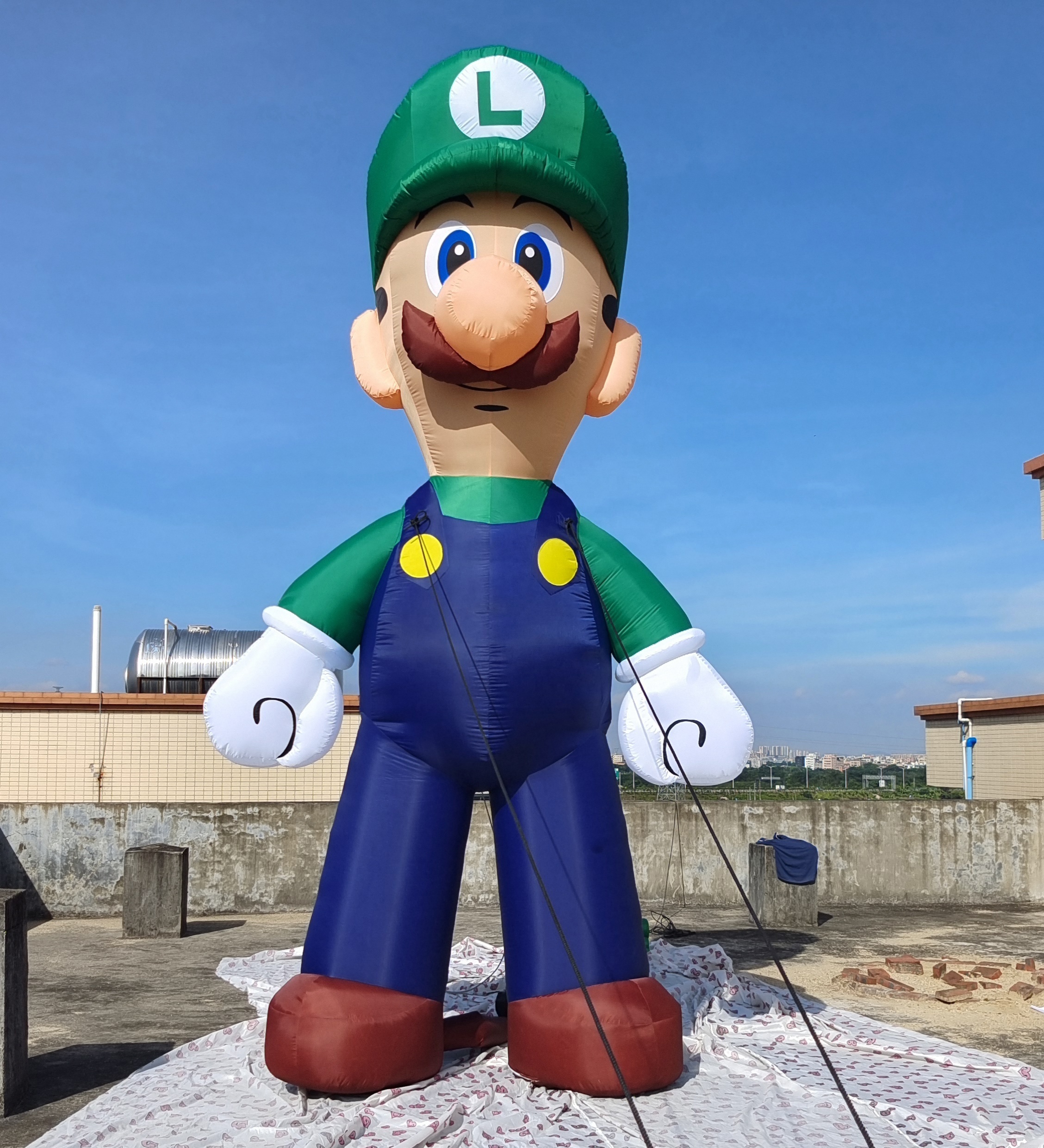 wholesale Custom advertising air blow super mario brick inflatable mascot