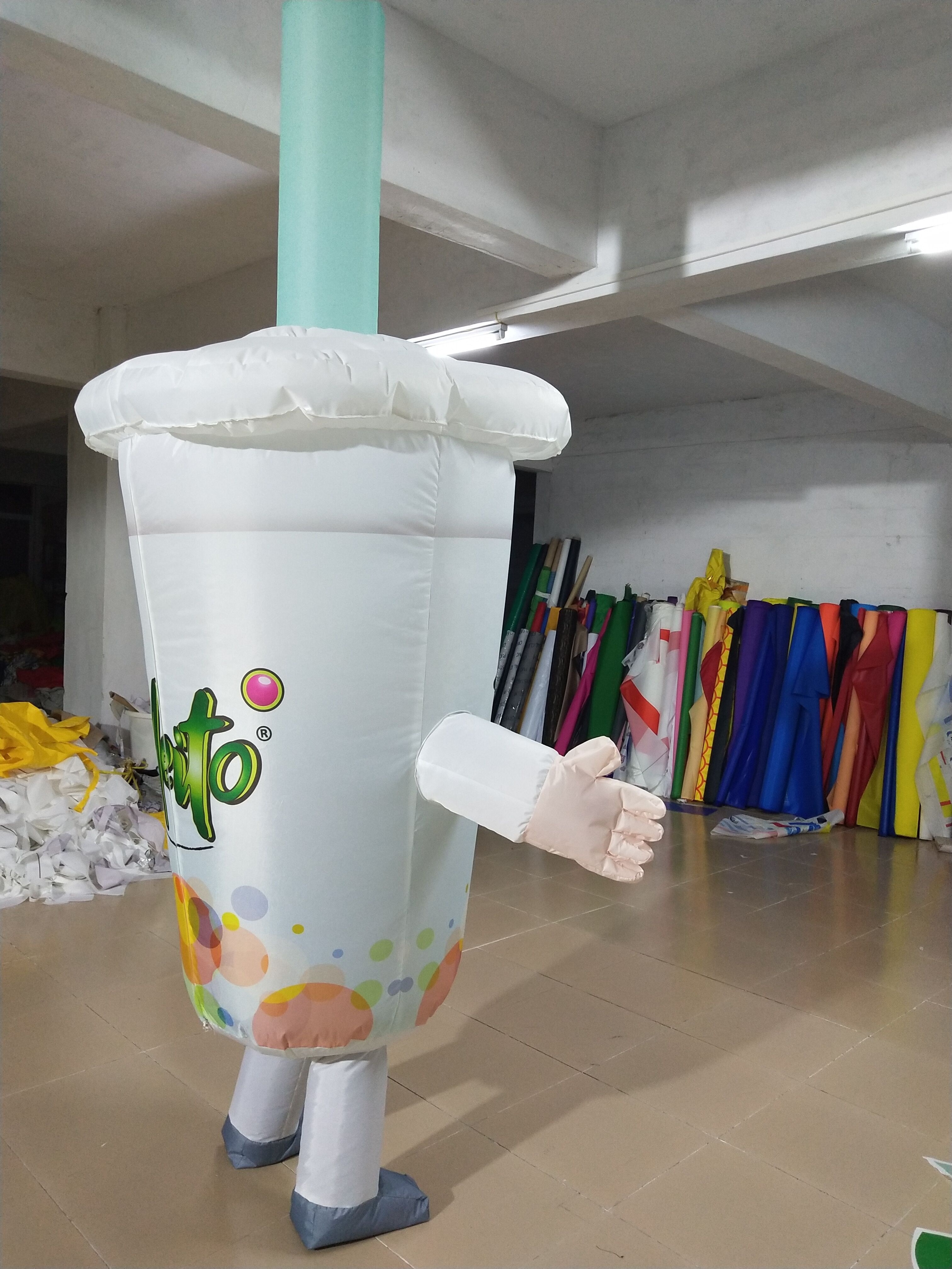 wholesale price hot sale customized 2mH inflatable advertising cup walking costume/inflatable bottle costume