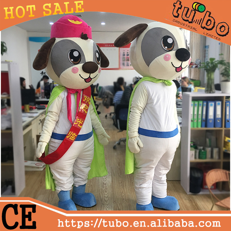 2015 hot sale cheap popular plush dog cartoon character mascot costumes / dog costume for adults for promotion