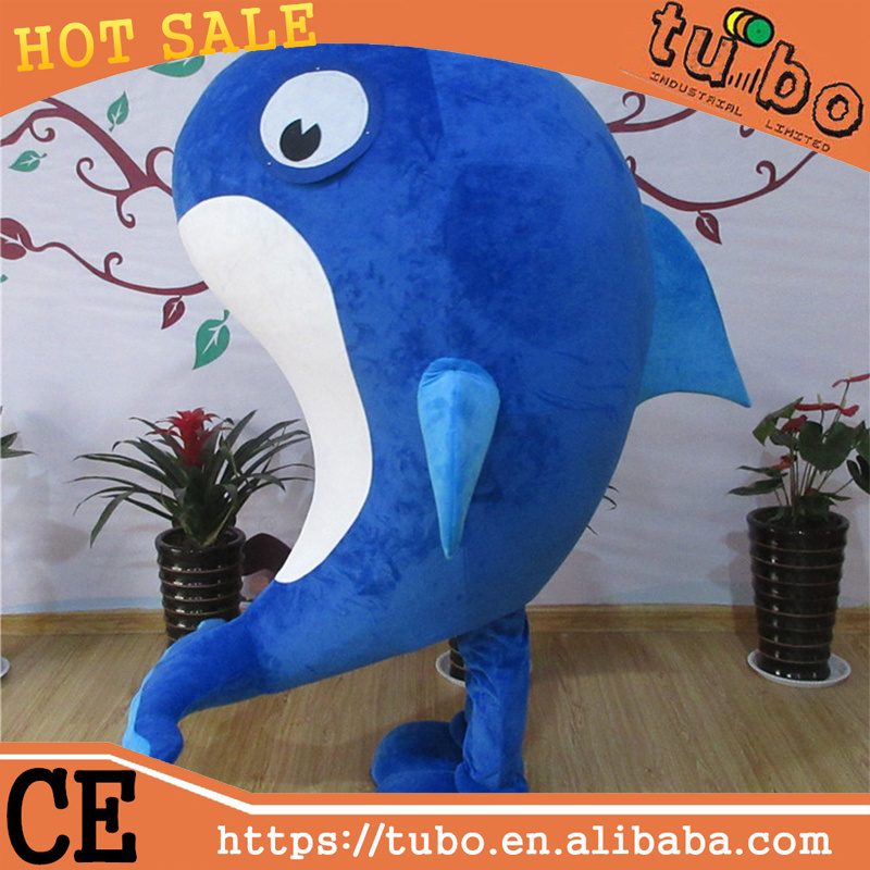 Hot Sale custom plush dolphin adult costume /adult mascot dolphin costume for advertising