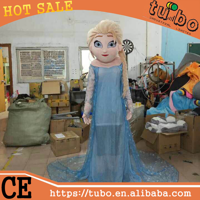 hot sale plush princess cosplay walking cartoon mascot costumes for performance costume