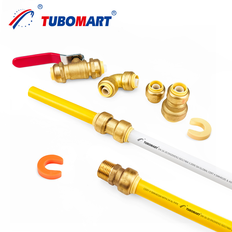 OEM brass quick connect fittings copper pipe removable fitting PVC copper pipe pex pipe threaded sharkbite style fitting