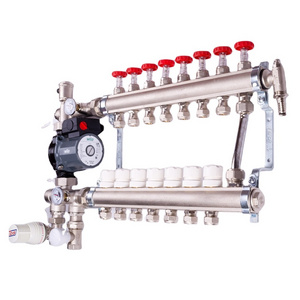 High quality Customized Brass PEX Plumbing Distribution floor Heating Systems manifold type brass water manifold