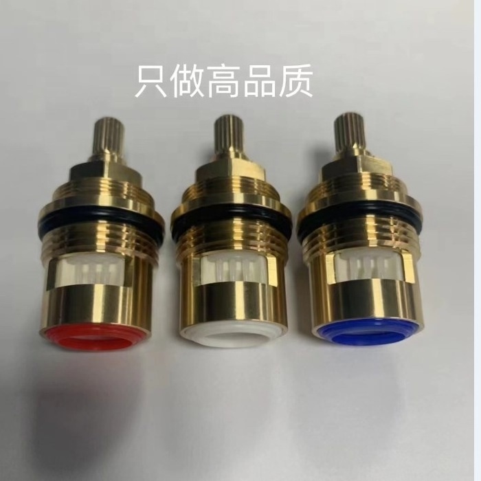 40g brass ceramic faucet ceramic disc brass cartridge for brass valve plumbing pex valve tap spindle OEM factory TUBOMART