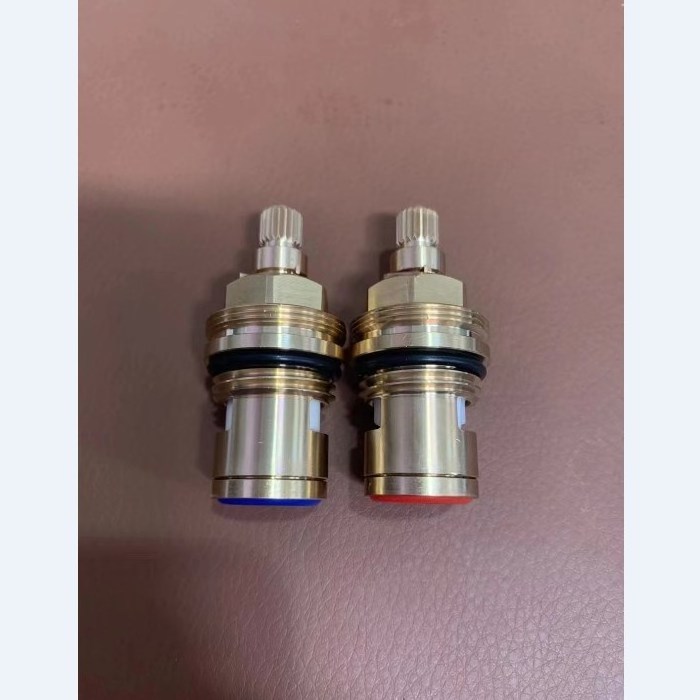 40g brass ceramic faucet ceramic disc brass cartridge for brass valve plumbing pex valve tap spindle OEM factory TUBOMART