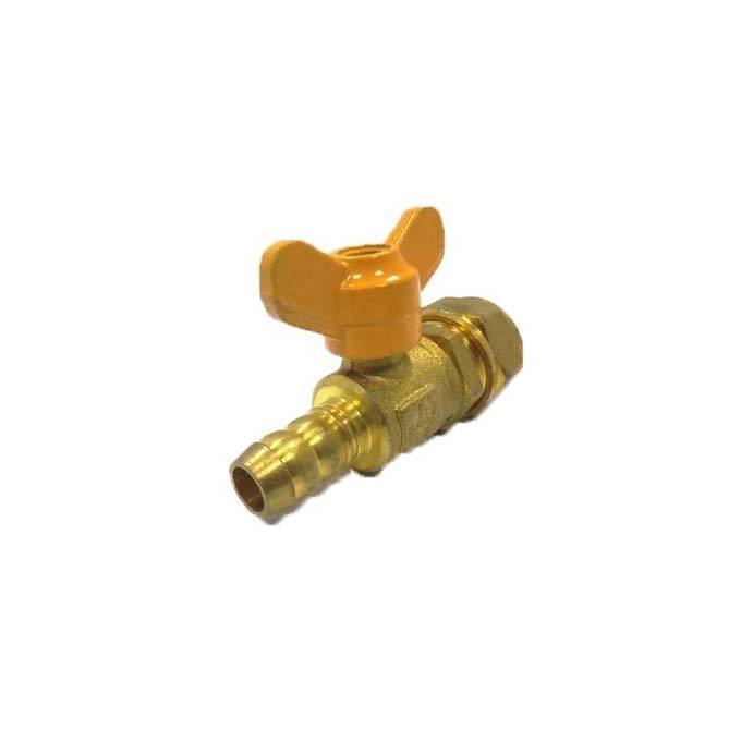 Tubomart OEM brass ball valve full Durable 1/2 - 1 inch Butterfly Handle Gas Brass Ball Valve for PEX system