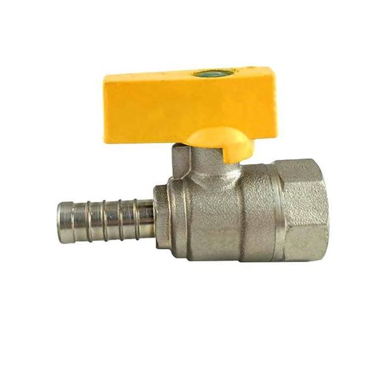 Tubomart OEM brass ball valve full Durable 1/2 - 1 inch Butterfly Handle Gas Brass Ball Valve for PEX system