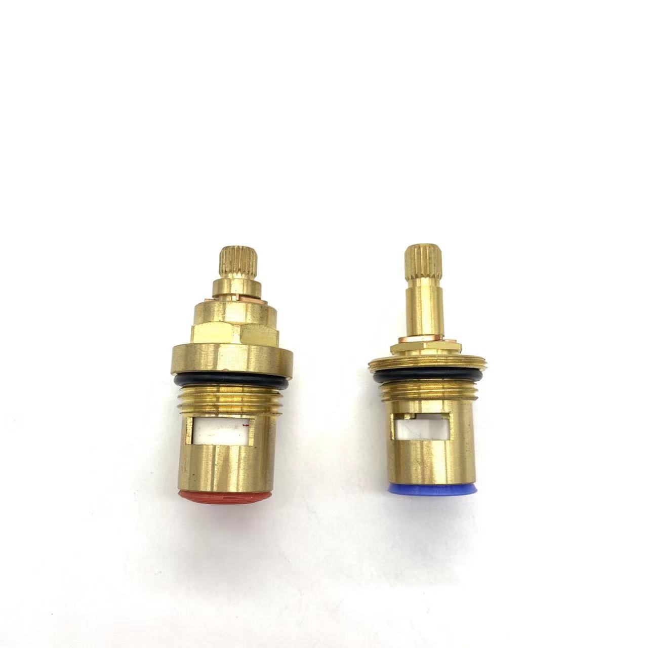 Fast open faucet brass spindle taps ceramic mixer cartridge brass parts