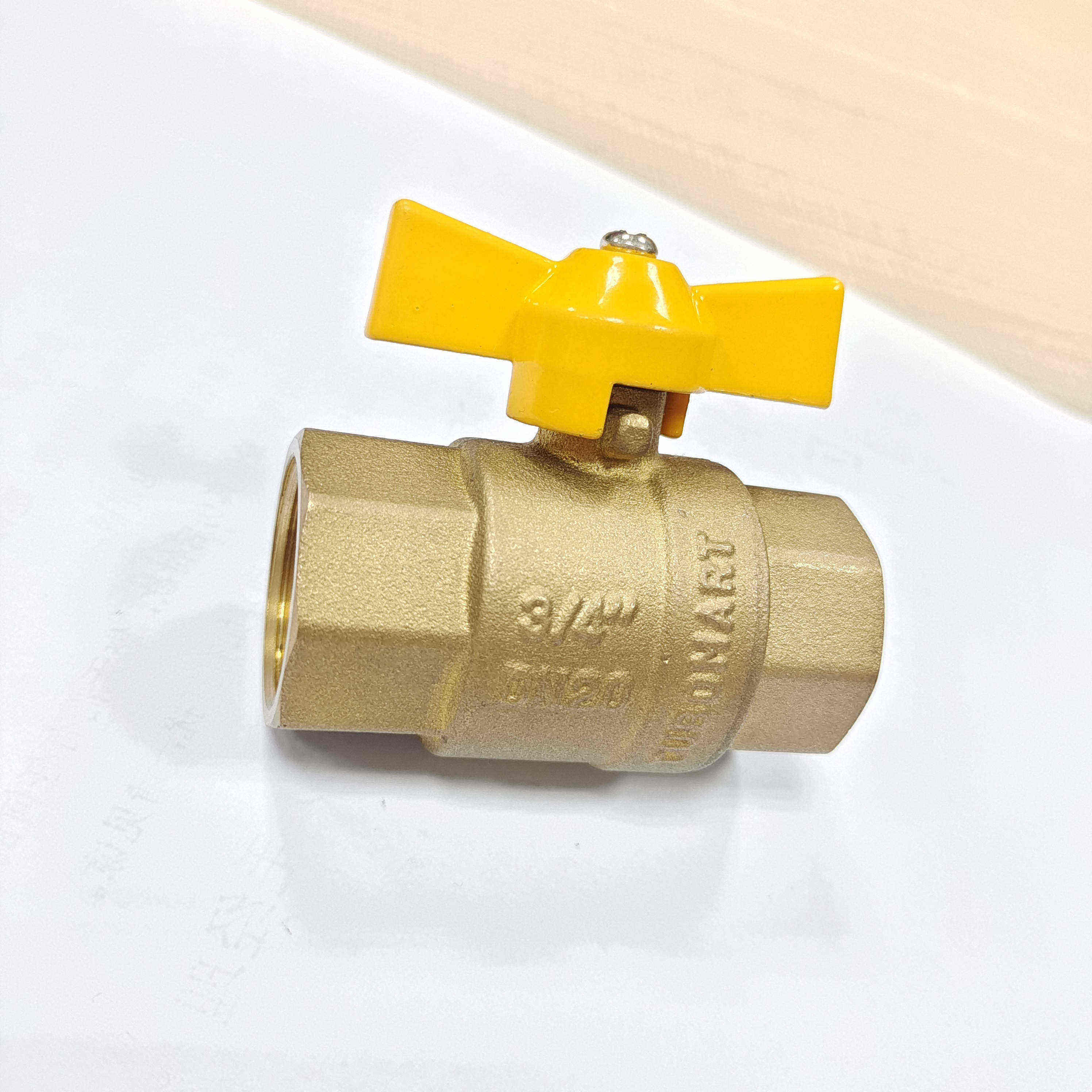 Durable 1/2 - 1 inch Butterfly Handle Gas Brass Ball Valve