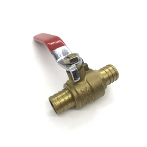 1/2" Ball Faucet Shutoff Ball Valve Hose Barb Inline Water Oil Air Gas Fuel Line Small Brass Ball Valve