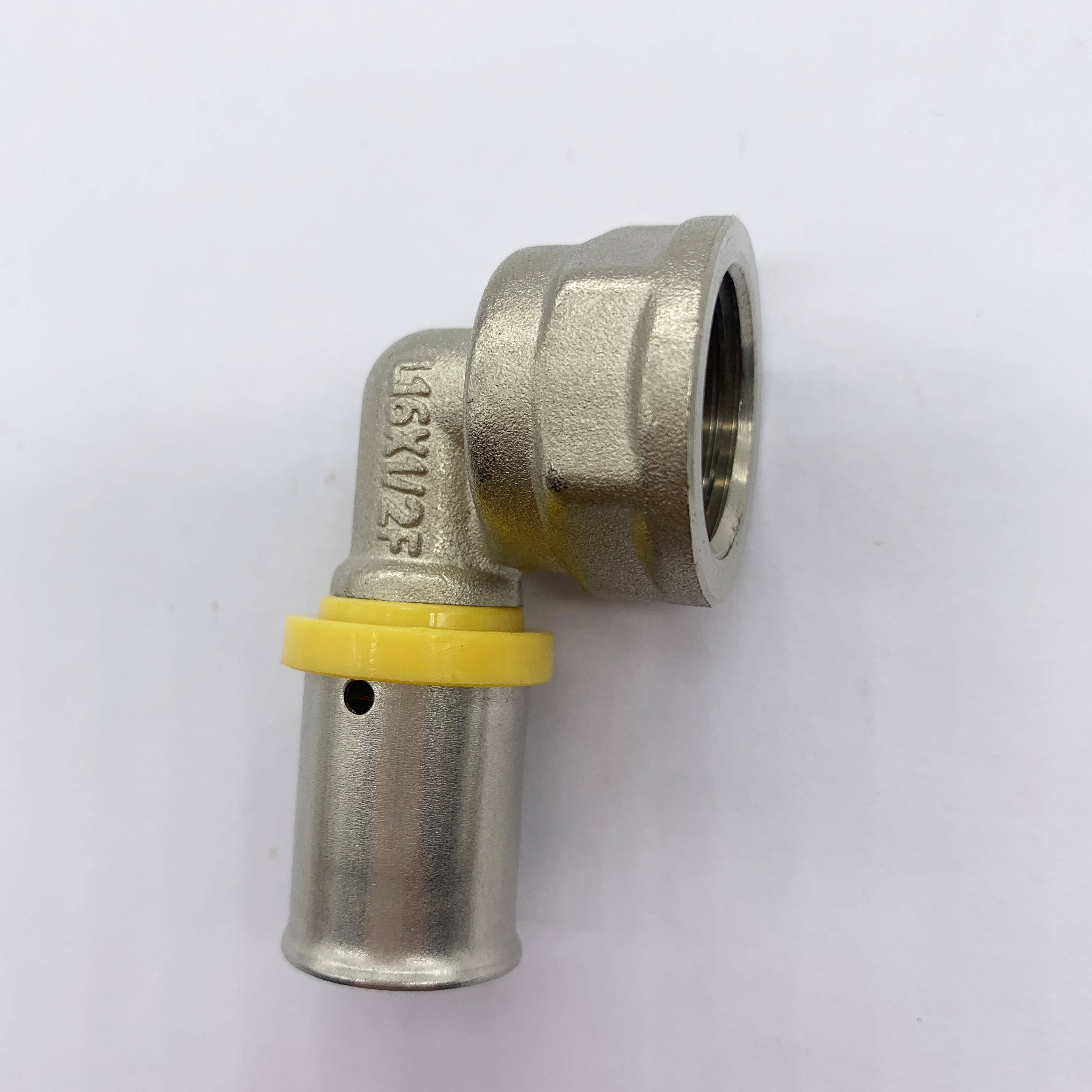 TUBOMART Customize Elbow Fitting 3/8 to 1/4 Female Elbow Brass Pipe Press Fittings For Pex-al-pex Gas System Pipe