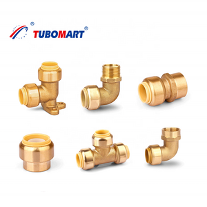 Wholesale Sharkbite PEX Pipe Fittings Tee Double Color Copper Elbow to PEX Fittings