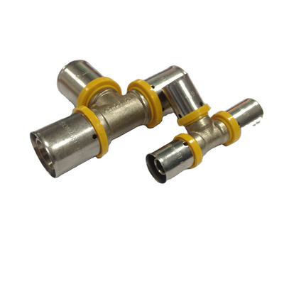 Factory pipe connection Wholesale Brass Press Fittings Reducer Brass pipe fitting for PEX aluminum pipes plumbing