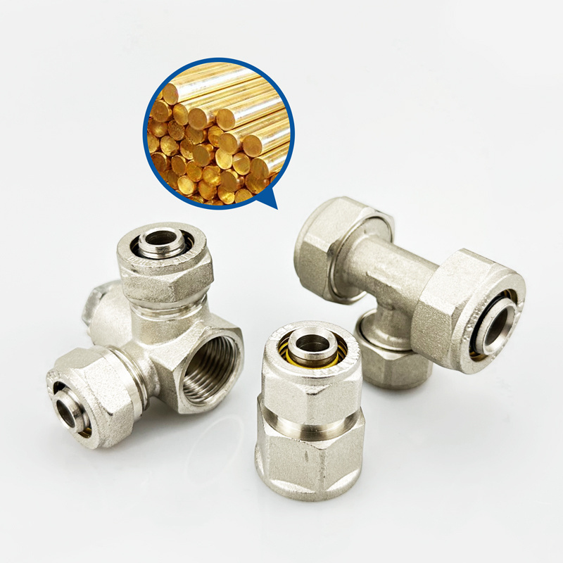 oem plumbing brass straight compression fittings screw male thread pipe joint couple threaded brass pipe fittings for pex pipe