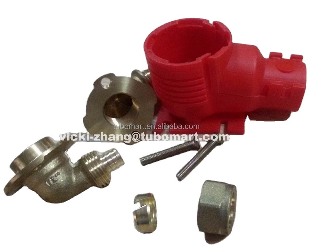 TUBOMART OEM factory price Pex Screw Fittings Brass compression fittings for pex pipe pex elbow with box 16x1/2