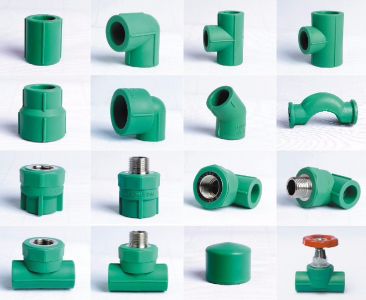 Plumbing Material PPR Fitting All Types 20mm-63mm Plastic Composite Pipe Fb-Ppr Fiberglass Ppr Pipe And Fittings