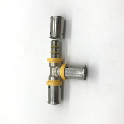 Manufacturer Brass Tee Fittings 1216 1620mm Underfloor Water System Fitting PEX PE Hose Fittings Male Tee Customized Design