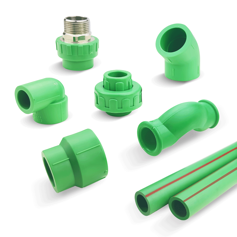 Plumbing Material PPR Fitting All Types 20mm-63mm Plastic Composite Pipe Fb-Ppr Fiberglass Ppr Pipe And Fittings