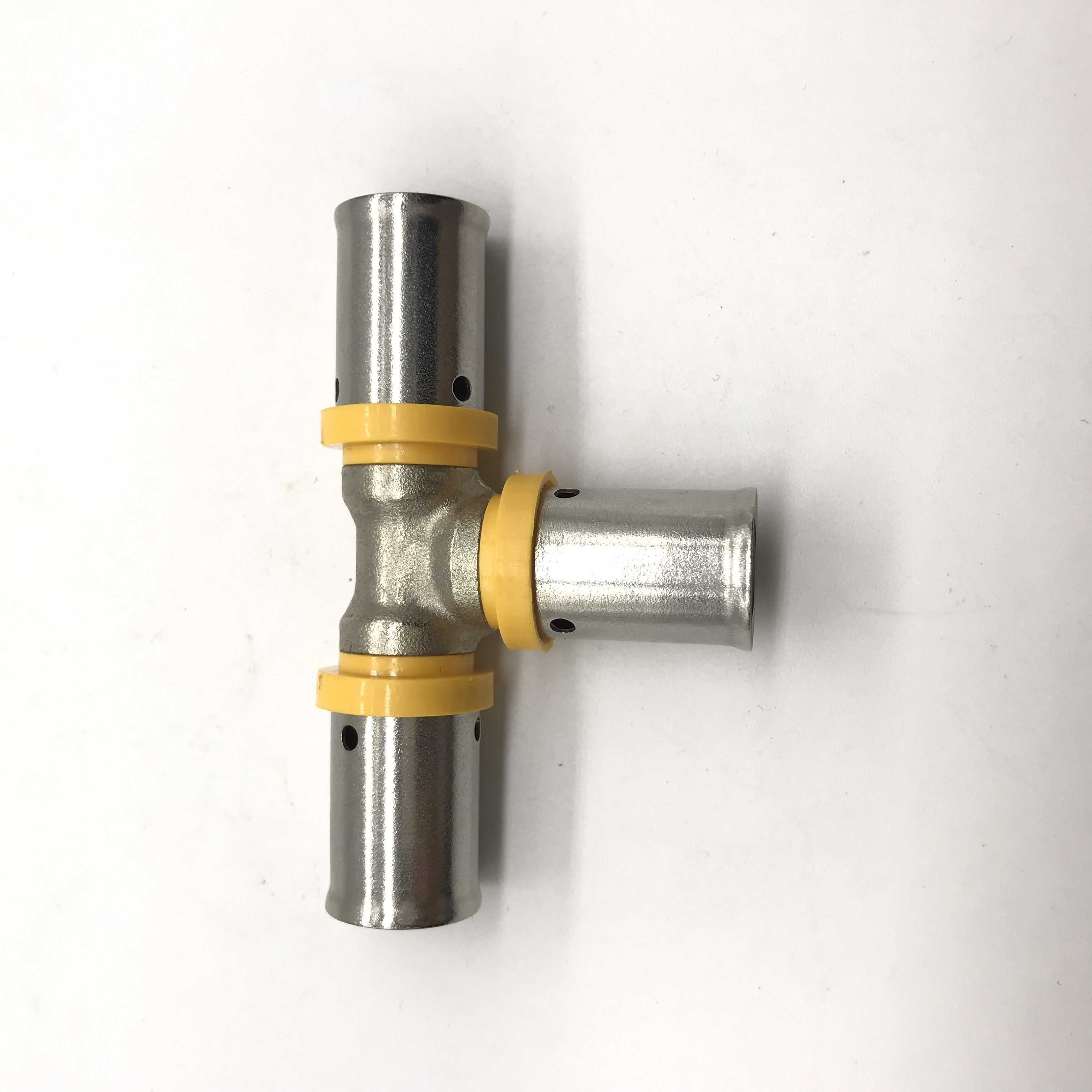 Manufacturer Brass Tee Fittings 1216 1620mm Underfloor Water System Fitting PEX PE Hose Fittings Male Tee Customized Design