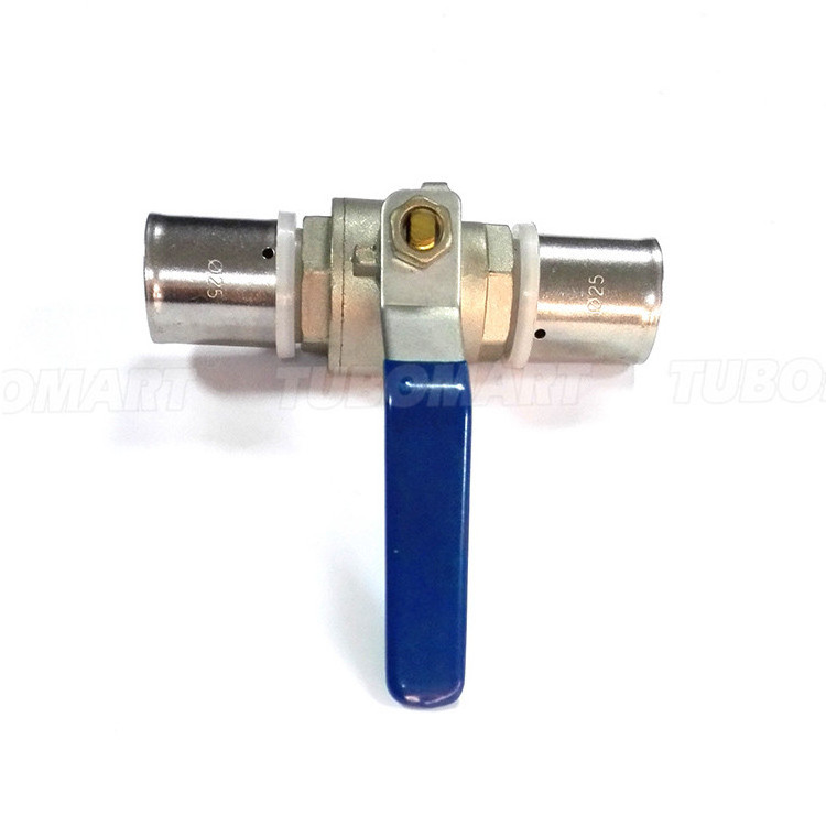 High Quality Ball Valve With Press Fitting End brass hose tail fittings Brass Water Long Handle Valves Fittings for pipe