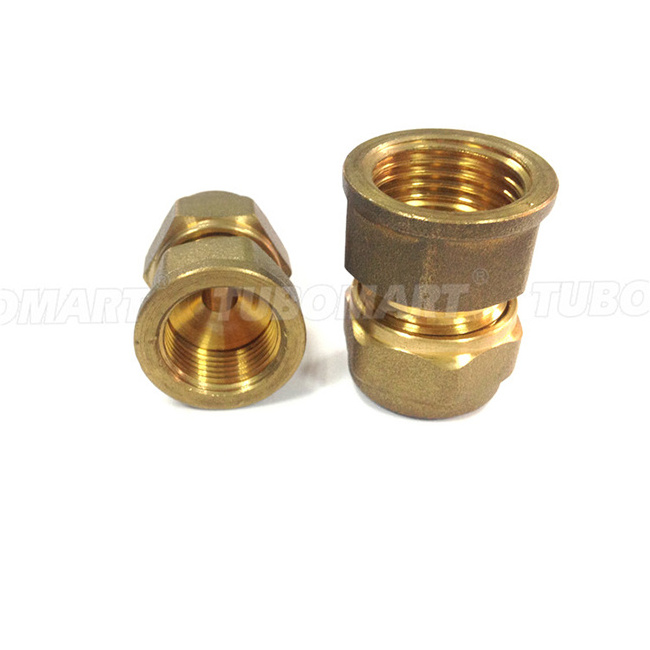 High Quality Socket female thread Compression Fitting Brass PEX Tube Fitting