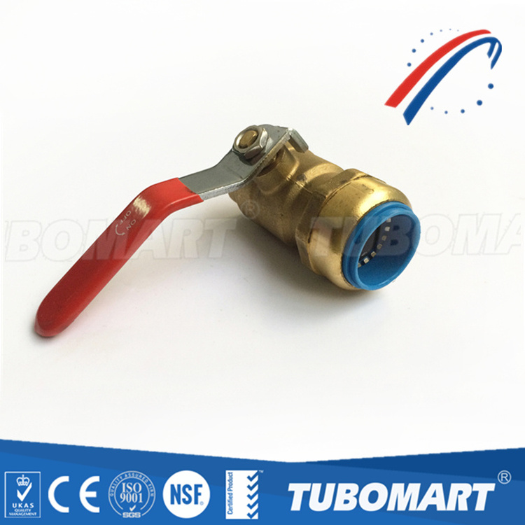 Lead Free Metal fitting valve brass Push in Fitting for copper pipe pvc pipe pex pipe