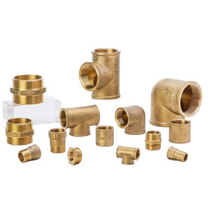 TUBOMART OEM copper 1/2" 3/4" elbow brass pipe fittings thread fittings female 90 degree elbow Brass Pipe Fittings