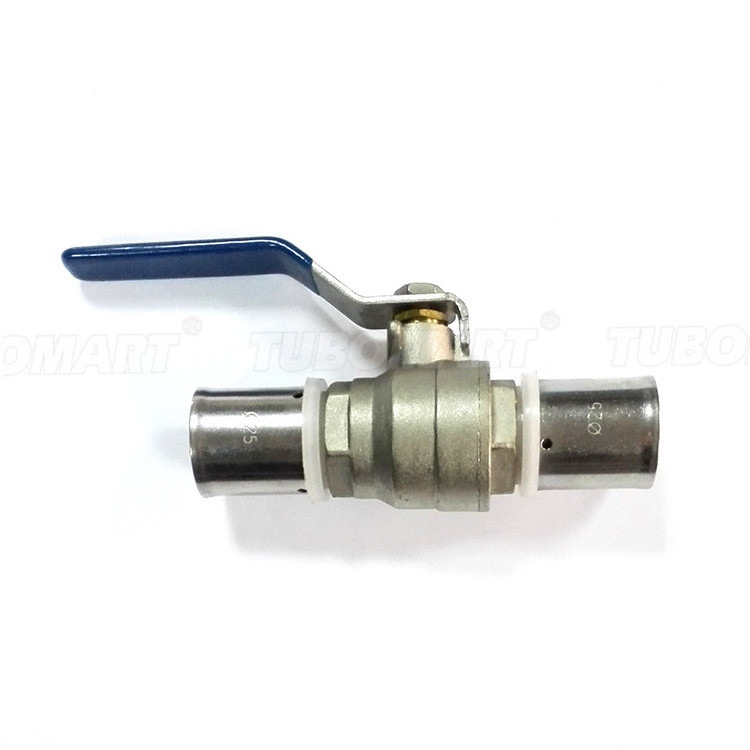 High Quality Ball Valve With Press Fitting End brass hose tail fittings Brass Water Long Handle Valves Fittings for pipe