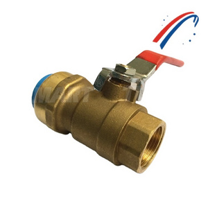 Lead Free Metal fitting valve brass Push in Fitting for copper pipe pvc pipe pex pipe