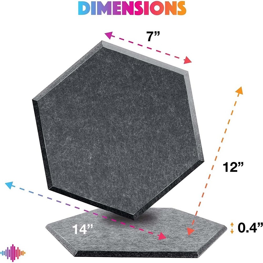 TUBO Self-adhesive Hexagon Polyester Fiber Sound-Absorbing Panel Sound proof Wall Panels Acoustic Panel