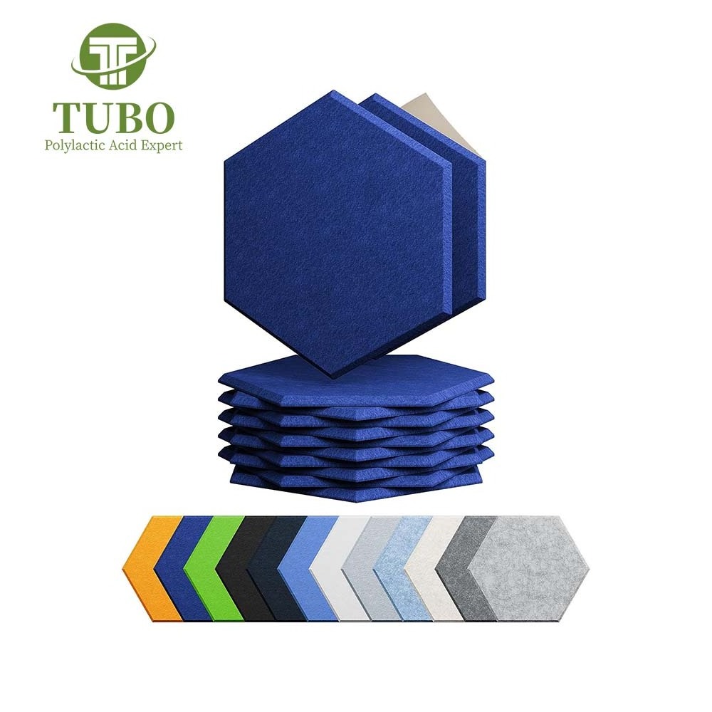 TUBO Self-adhesive Hexagon Polyester Fiber Sound-Absorbing Panel Sound proof Wall Panels Acoustic Panel