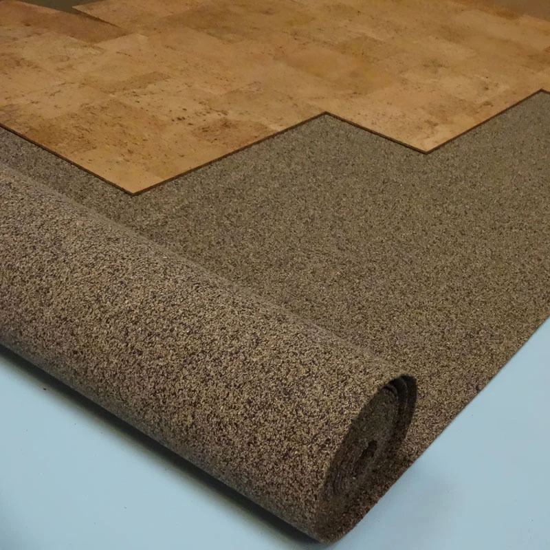 Limited Time Offer 5mm Acoustic Sound Proof Rubber Cork Floor Underlayment Mat for Ceramic Tiles WPC Decking