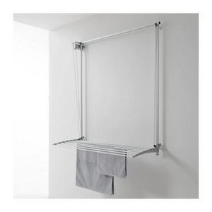 Hotel Drying Rack Extendable Clothesline For Terraces and Interiors Foldable Wall Mounted Clotheshorse