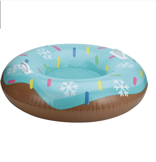 Can be customized Blue Donut Inflatable Snow Ski Tube Winter Inflatable Outdoor Toys for Kids