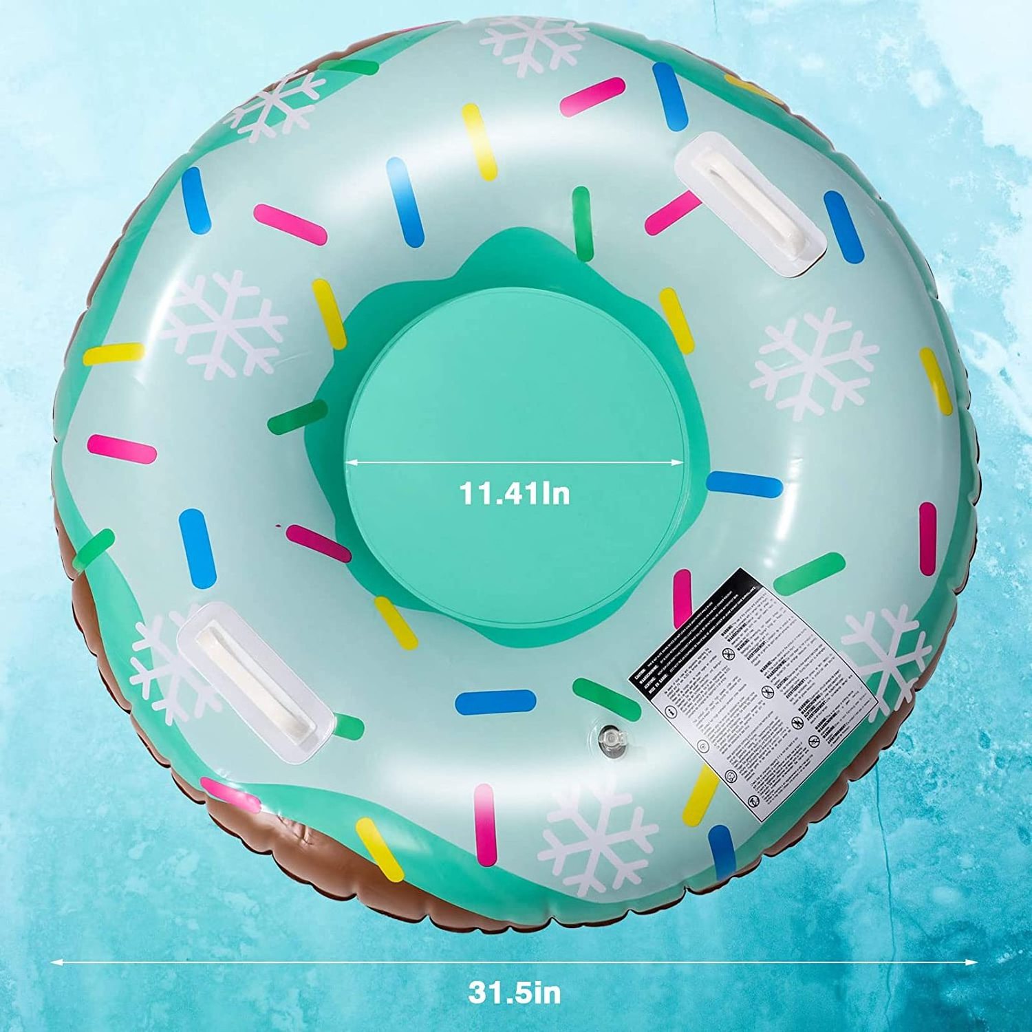 Can be customized Blue Donut Inflatable Snow Ski Tube Winter Inflatable Outdoor Toys for Kids