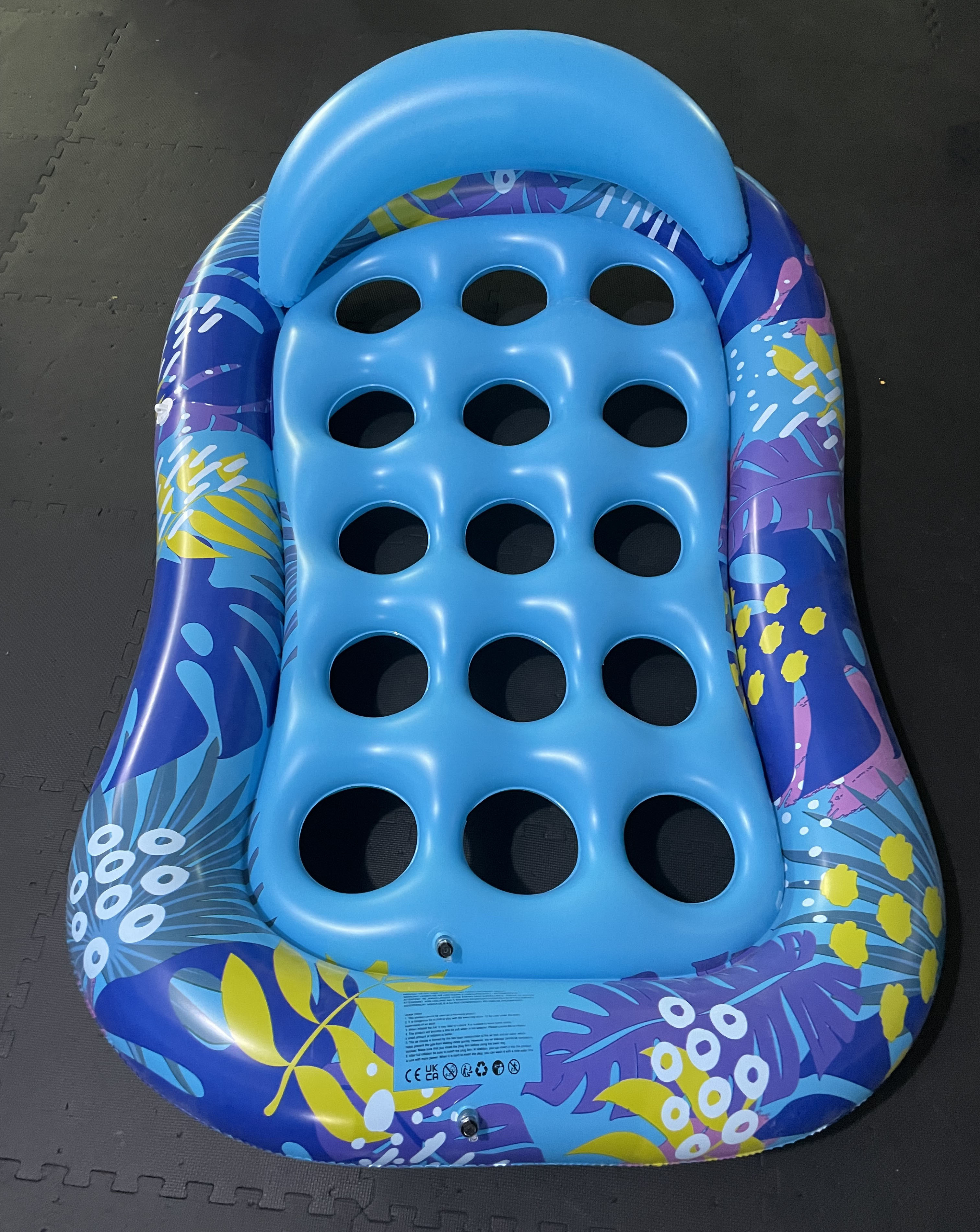 Portable Custom Inflatable Pool Floats Air Sofa Floating Chair Water Hammock with Pillow and Holes