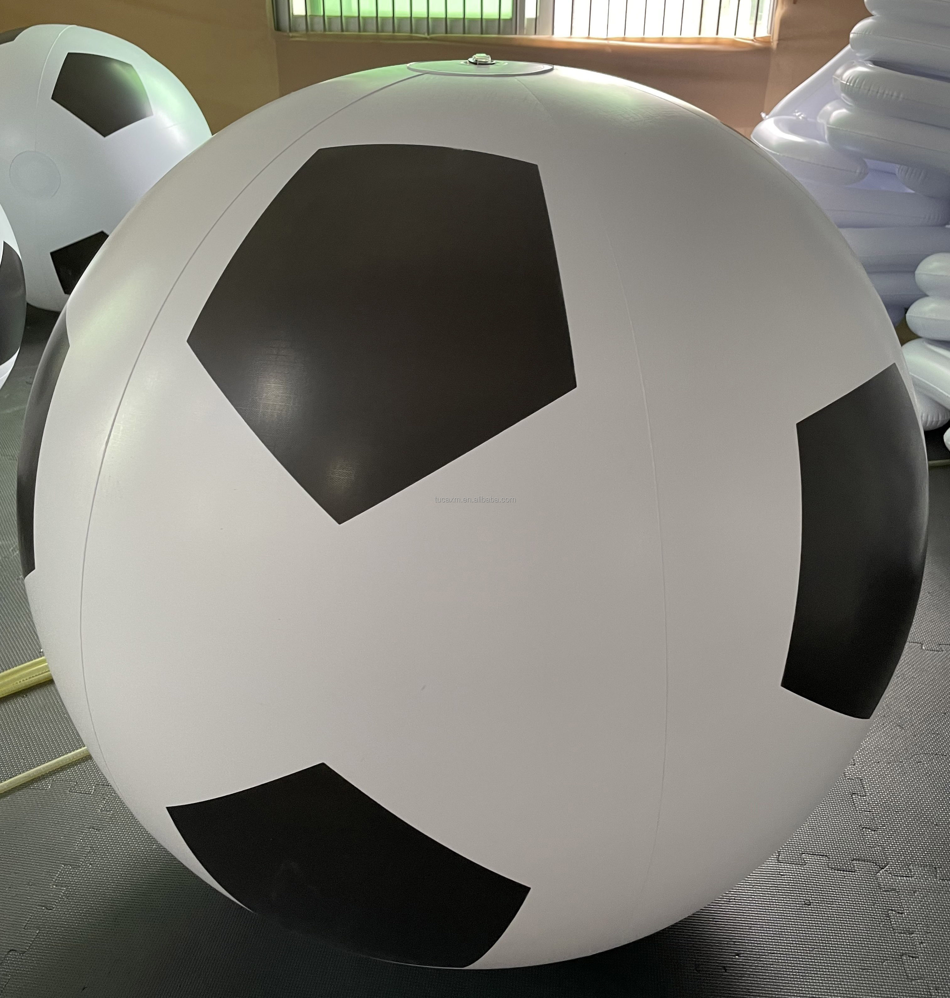 100cm High quality durable big PVC inflatable soccer ball large beach ball for playing and advertising