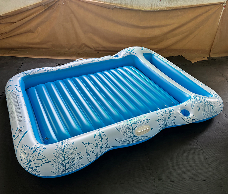 Inflatable Tanning Pool Lounger Float 4 in 1 Sun Tan Tub Sunbathing Bed for Adult