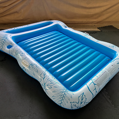 Inflatable Tanning Pool Lounger Float 4 in 1 Sun Tan Tub Sunbathing Bed for Adult