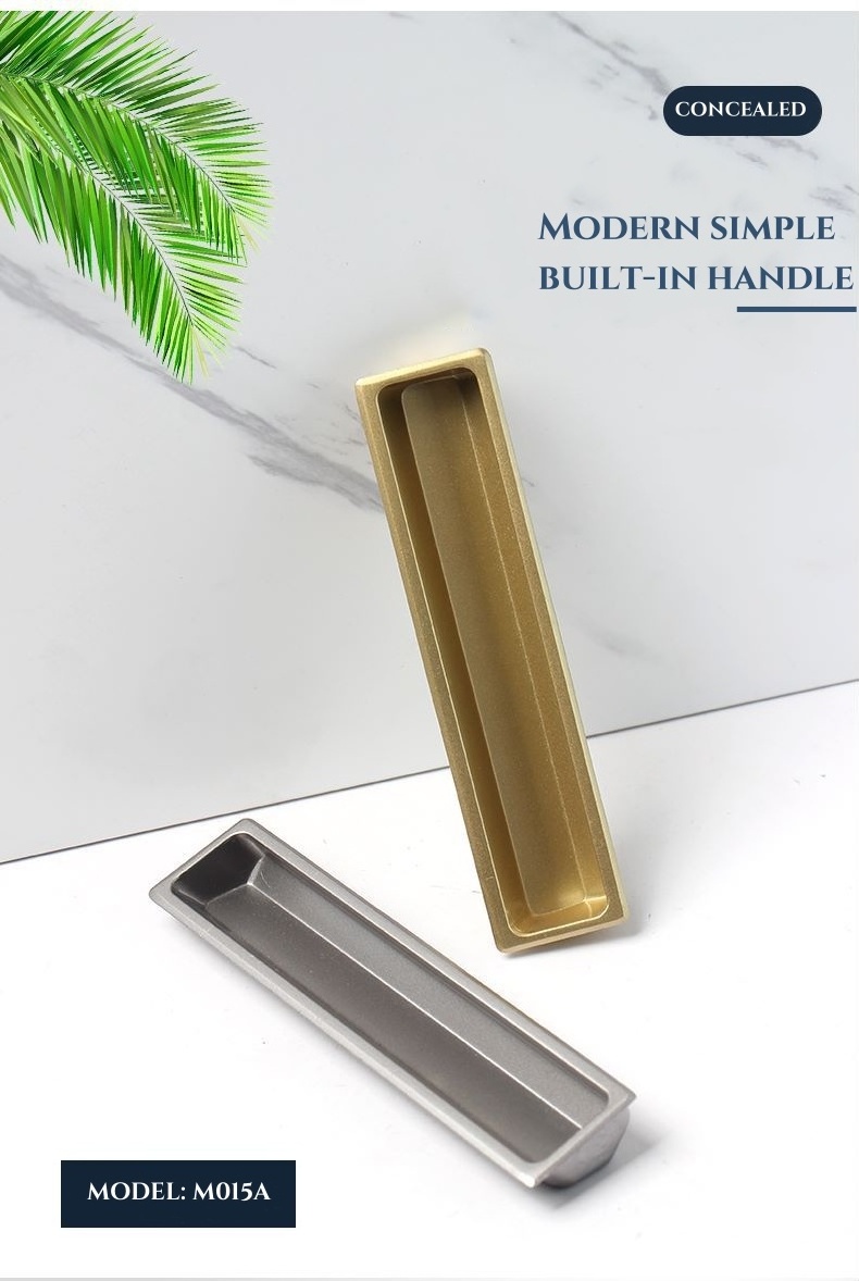 Aluminum Hidden Door Handles Concealed Built-in Pulls Recessed Handle Sliding Door Puller