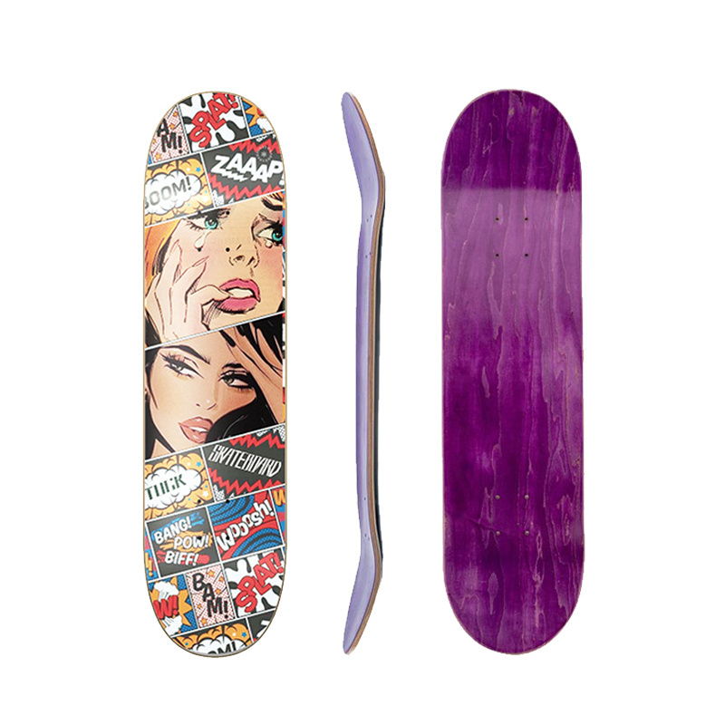 Standard Skateboard for Teens Adults 31 x 8 Inch Double Skateboard wooden Skate Board Deck