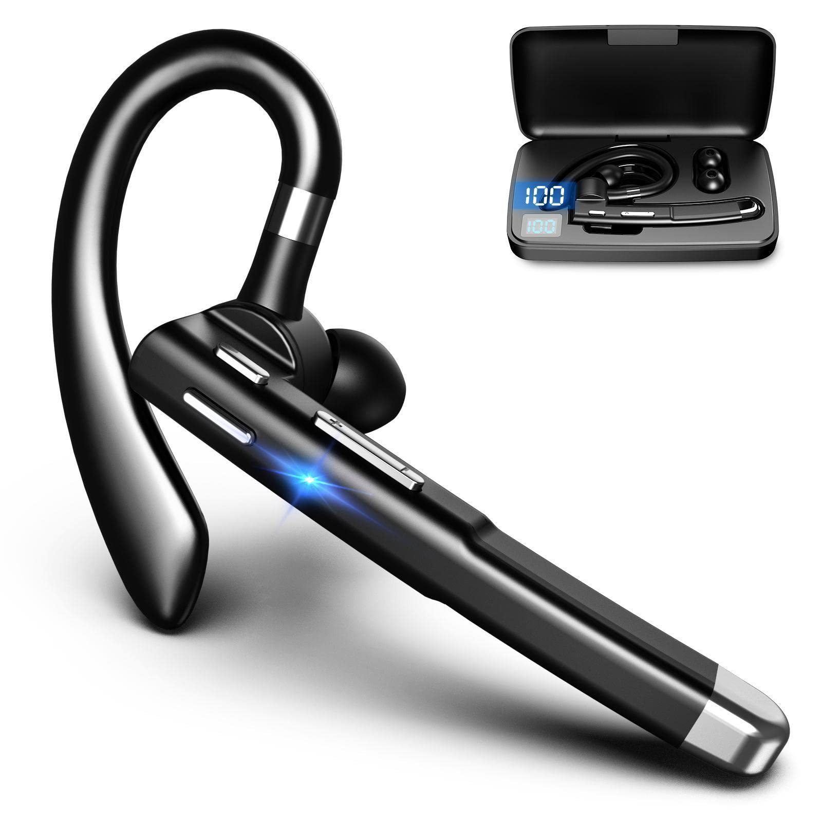 TSSD 520 Driving Office Business Single in Ear Hook HiFi Handsfree voice assistant Wireless Earpiece Bluetooth Earphone Headset