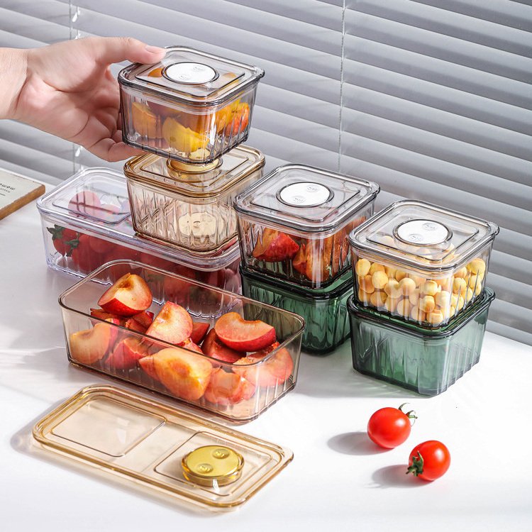 Refrigerator Storage Box Freezer Special Food Grade Sealed Fresh-keeping Box Household Kitchen Fruit Sorting Storage Box