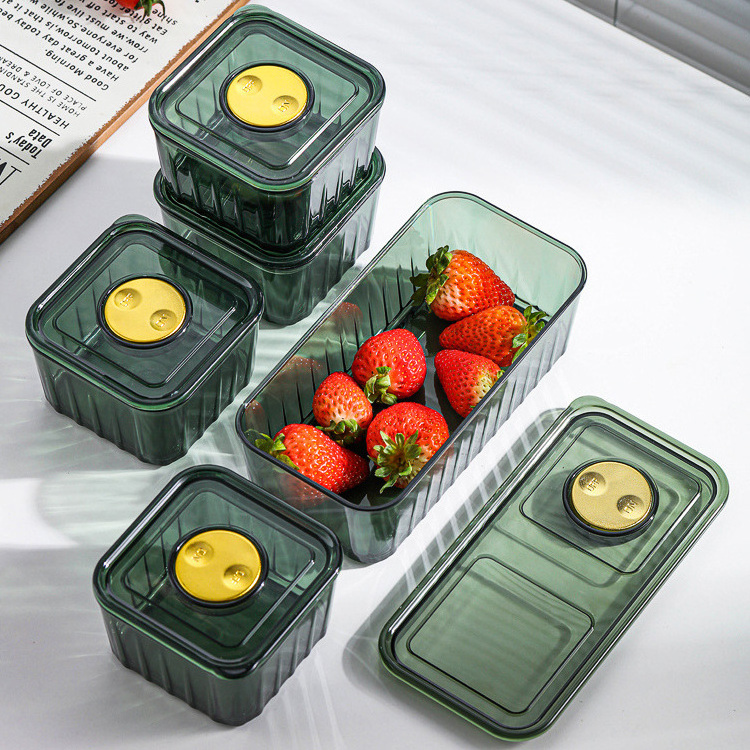 Refrigerator Storage Box Freezer Special Food Grade Sealed Fresh-keeping Box Household Kitchen Fruit Sorting Storage Box