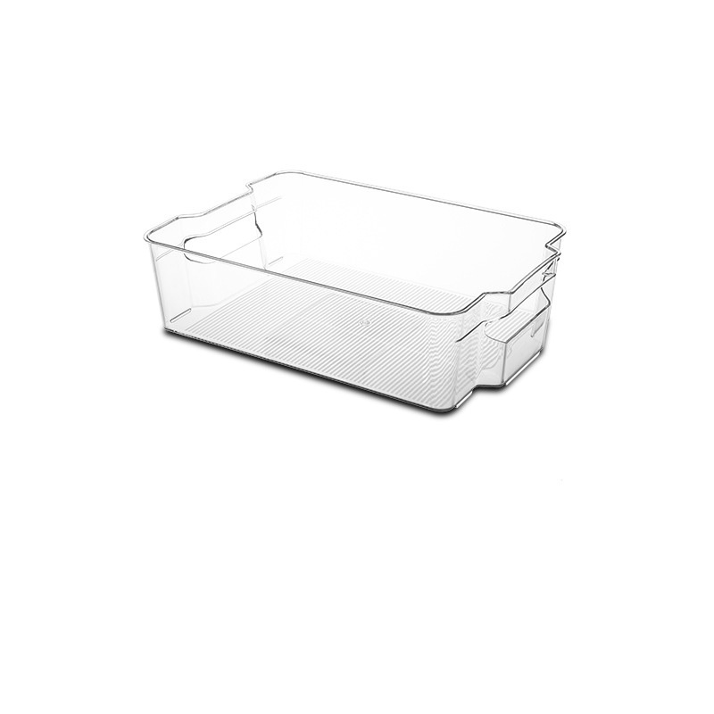 Transparent Kitchen Stackable Plastic Deep Box Drawer Ice Food Storage Container Bin Organizer For Freezer Fridge Organizer