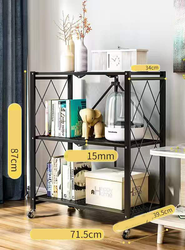 Metal Storage Shelf 4 Tiers Wooden Display Bookshelf Rivet Angle Iron Shelving Kitchen Rack Wardrobe Shelf