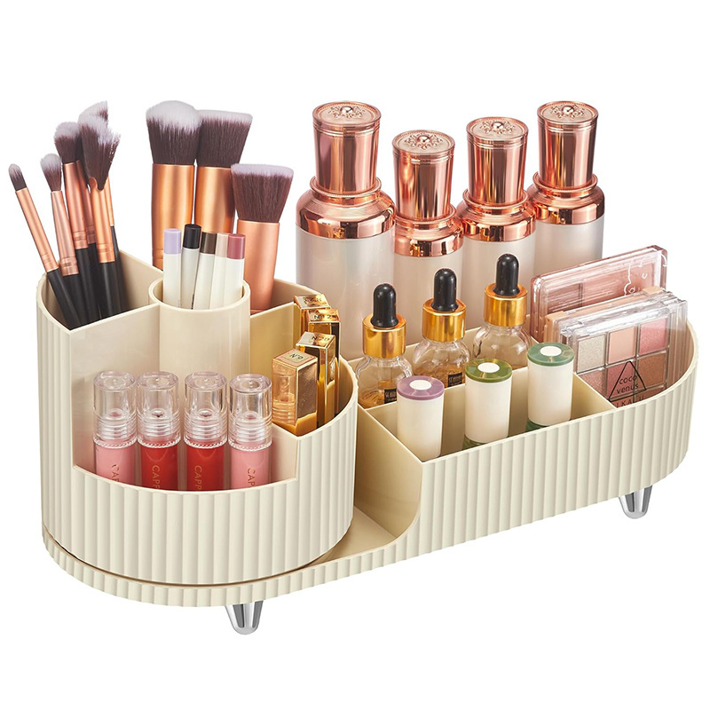 Rotating Makeup Organizer Make Up Brush Holder Large Capacity Cosmetic Display Case for Storage Eyeliner Lipsticks Skincare